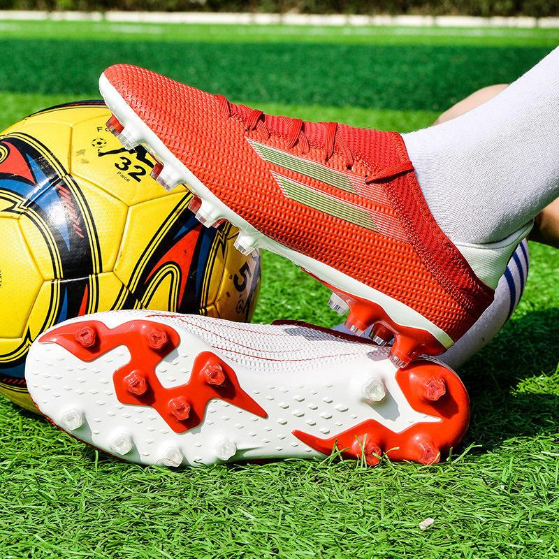 Новые трендовые спортивные тренировочные кроссовки с шипами для мужчин и детей, футбольные бутсы для игры в футбол на траве, футбольные бутсы