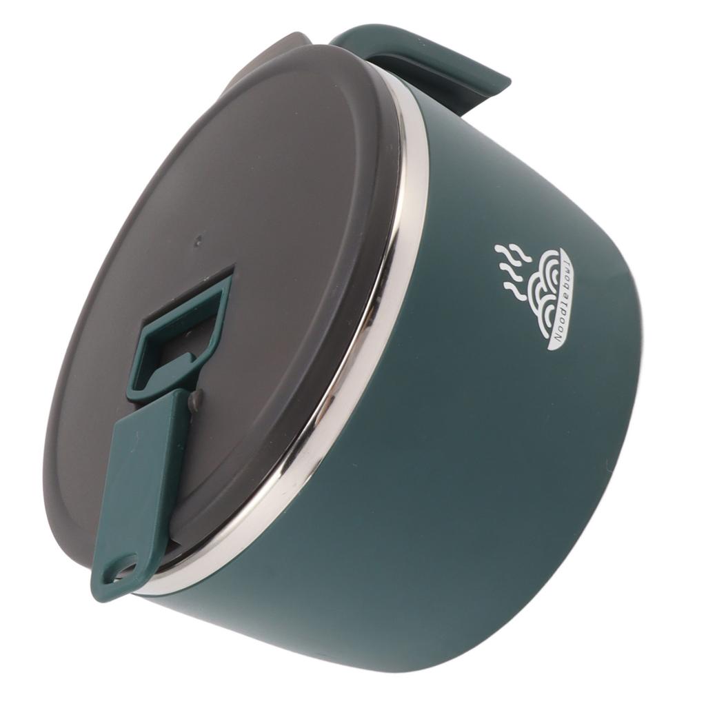 Stainless Steel Instant Noodles Bowl 900ml Noodles Bowl with Lid for Student Dormitory Office