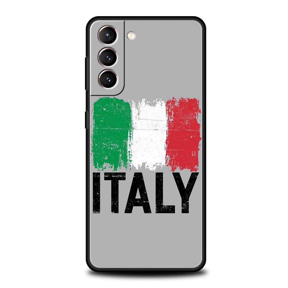 Phone Case For Samsung Galaxy S24 S23 S22 Ultra S20 S21 FE 5G S10 S9 Plus S10E S8 S7 Edge Soft Silicone Cover ITALY Flag