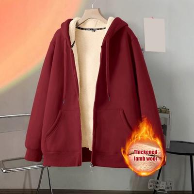 Толстовки из флиса для женщин, однотонные, на молнии, теплые, с термоподкладкой, с карманами, осенне-зимнее худи для холодной погоды