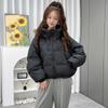 Зимняя новая куртка-пуховик женская с капюшоном свободная утолщенная теплая короткая тонкая универсальная маленькая женская куртка прилив