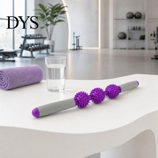 Durable Muscle Roller Massage Stick with 3/5 Spiky Balls, Fascia Cellulite Deep Flexible Tissue Massager, Tool for Sore Muscles, Neck, Leg, Back