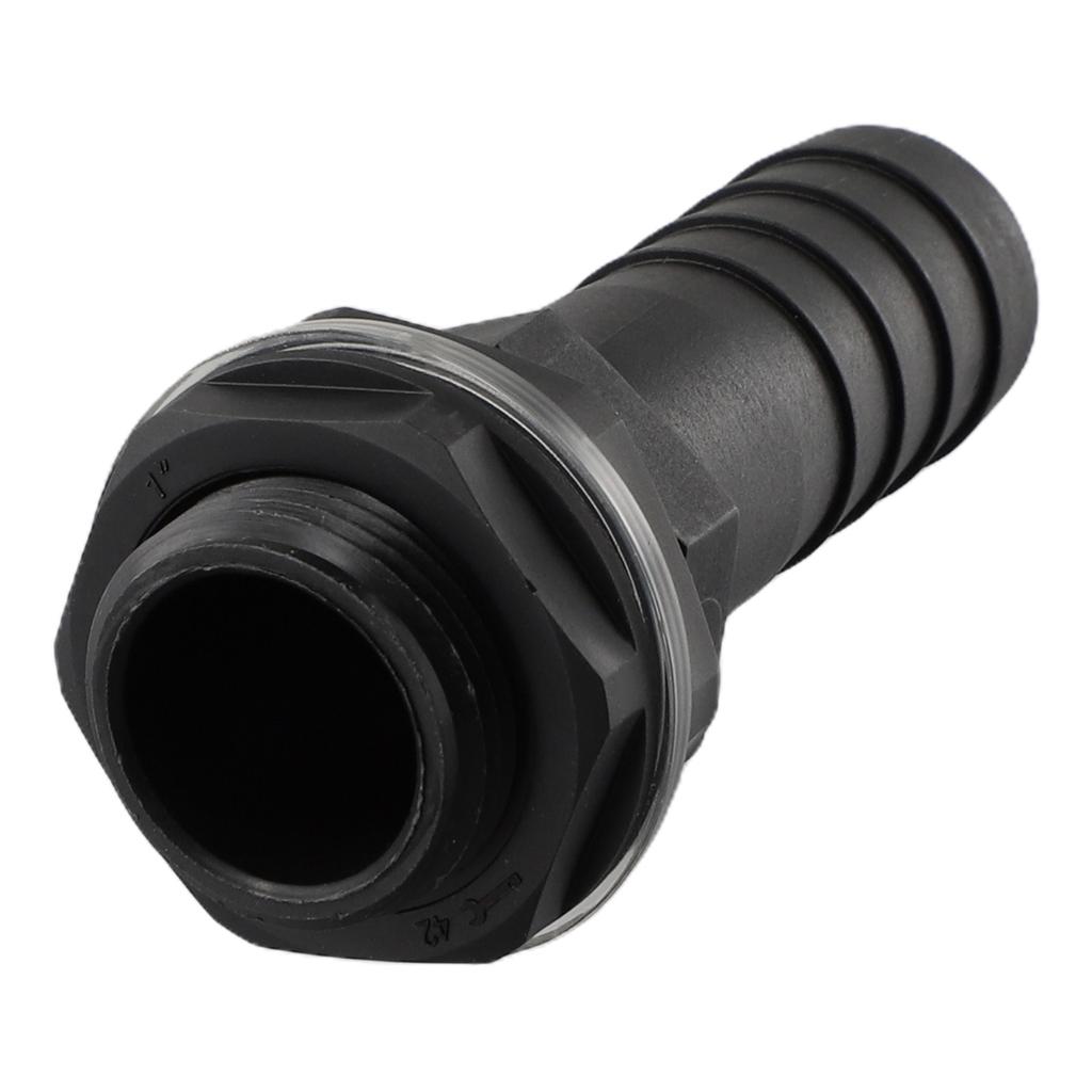 Water Butt/Tank 1in Overflow Connector With Nut & Washer Fits 1in Overflow Pipe For Garden Tubing Drip Irrigation Watering Syste