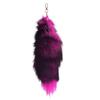 Furry for Keychain Oversized Fox Hair Cuestion Silver Blue Fox Tail Accessories Lady Bag Charm Car Keychain for Women