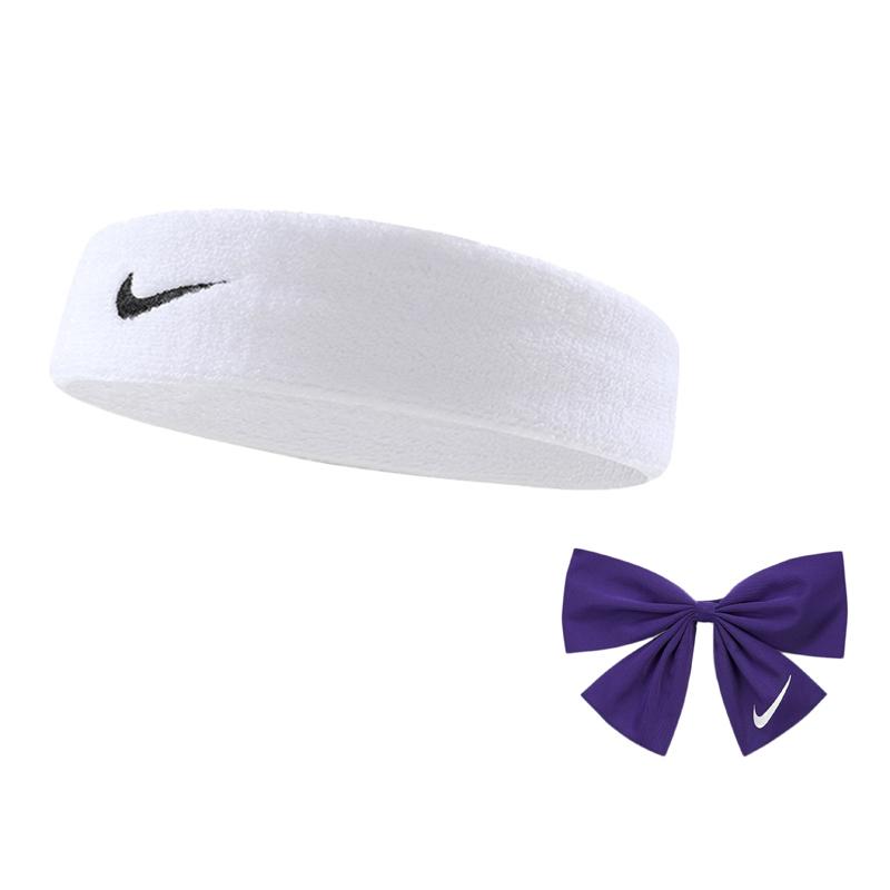 Nike Спортивная повязка на голову Nike Swoosh, одинарная упаковка, унисекс, белая, AC2285-101