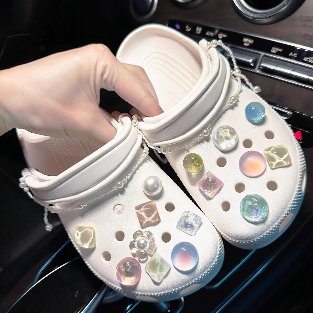 Shoe Charms Decoration Accessories Artificial Crystal Shoe Buckle Decoration Set Kids Party Xmas Gifts