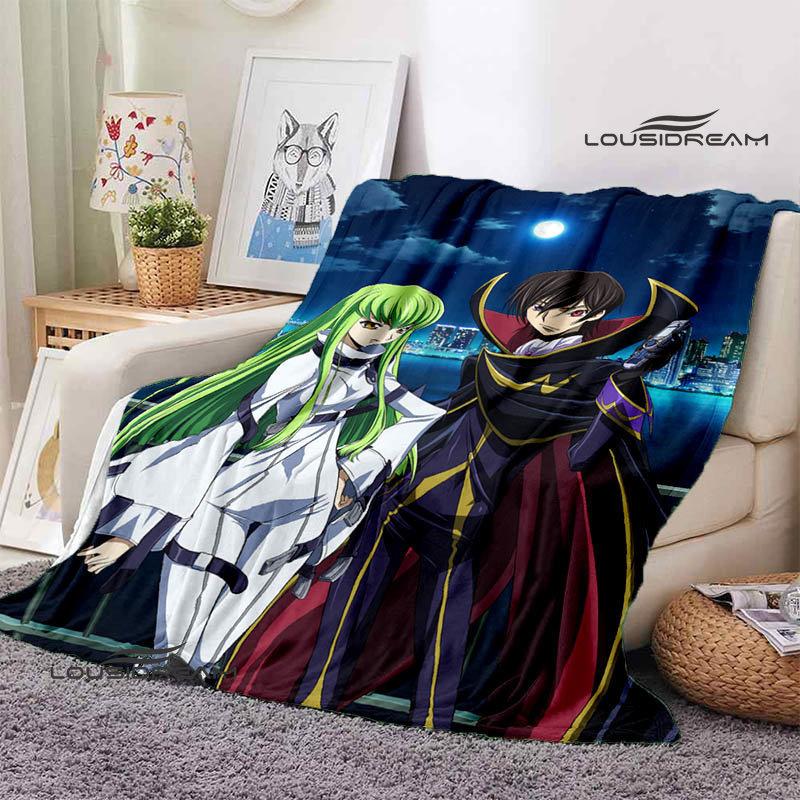 Code Geass Anime Printing Blanket Children's Warmth, Comfortable Blanket, Home Travel Blanket Fashion Birthday Gift