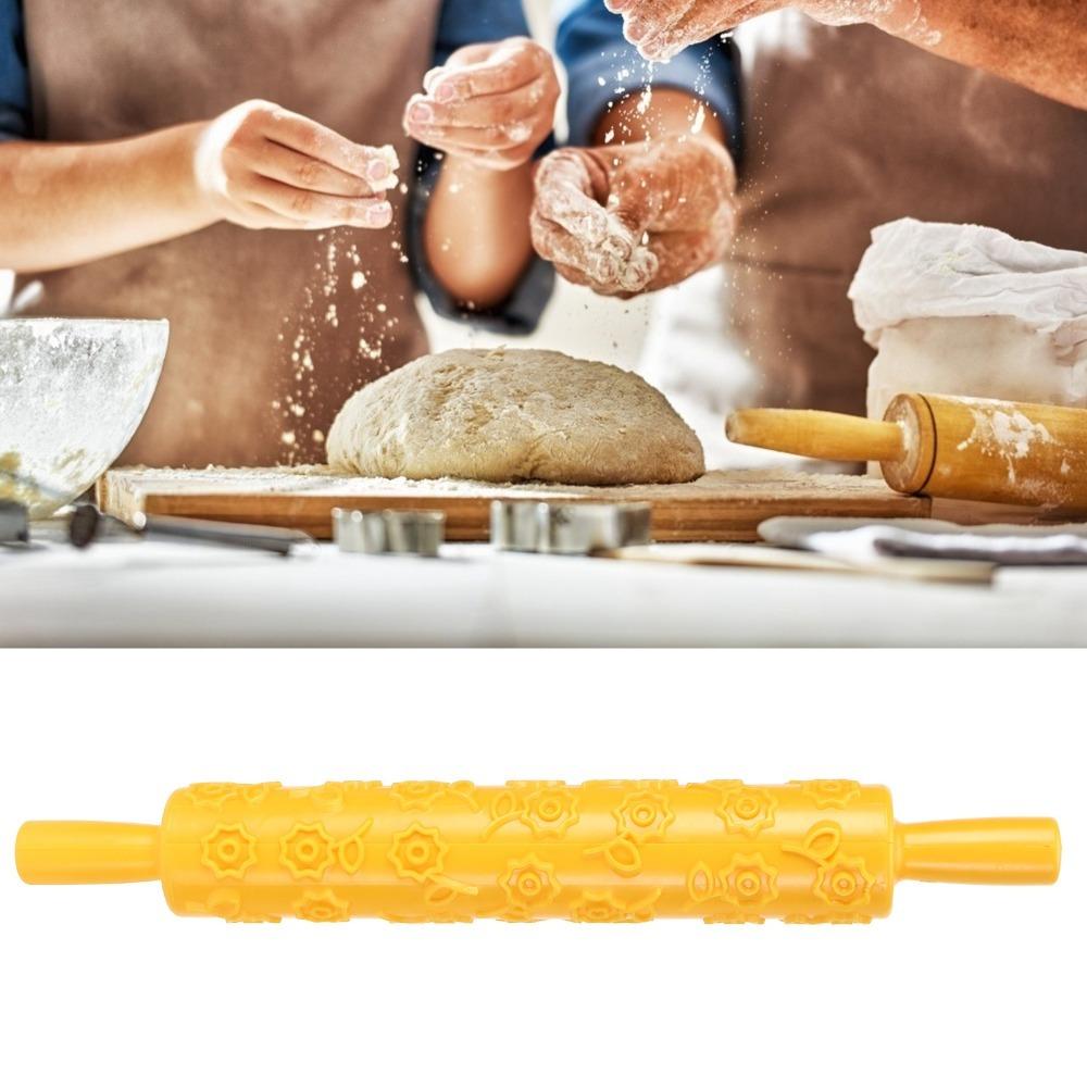 Star Heart Chrysanthemum Cake Rolling Pin PP Plastic Pattern Rolling Pin Cookie Dough