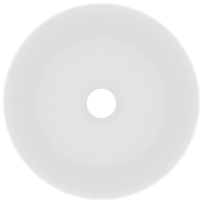 VidaXL Round Luxury Washbasin Countertop Toilet Sink Hand Basin Bathroom Cloakroom Kitchen Home Interior White 147009