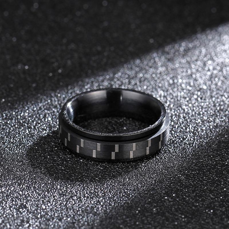 5 Mm 316l Stainless Steel Wedding Band Ring Numerals Black Cool Punk Rings For Men Women Fashion Jewelry