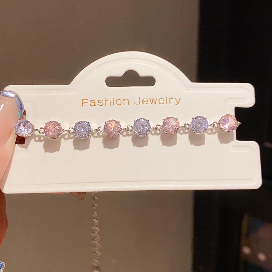 Elegant Heartshaped Zircon Silver Bracelet For Women With Luxury Style And Versatile Gift Use