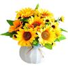 Wall-Mounted Artificial Gerbera Daisy Flower Basket