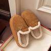 Хлопковые тапочки женские 2025 флисовая утолщенная подошва нескользящие домашние тапочки с увеличением роста мужские и женские парные тапочки хлопковые тапочки