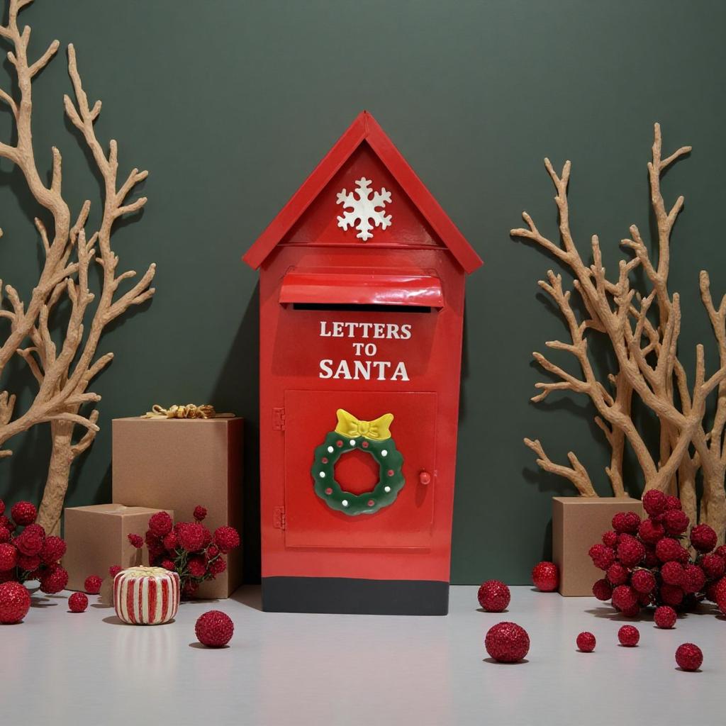 Рождественский кованый железный рождественский почтовый ящик, рождественская мебель и садовые украшения