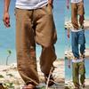 Linen Clothing For Men Natural Linen Pants For Men Contemporary Comfortable Quality Soft Linen Pocket Color Trousers