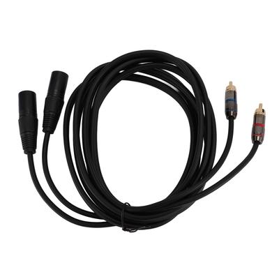 Двойной XLR к двойному AV-кабелю, штекер-штекер, Hi-Fi звук, XLR к AV-кабелю для усилителя, микшерного пульта