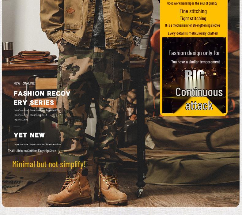 Men's Retro Herringbone Workwear Jacket - American Style, Heavyweight, Spring/Autumn