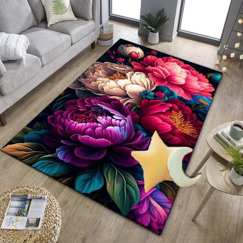 Floral Elegance In Bloom Office Rug Chair Mat, Entryway Carpet, Suitable for Front Door, Bedroom, Living Room, Desk, Holiday Gift