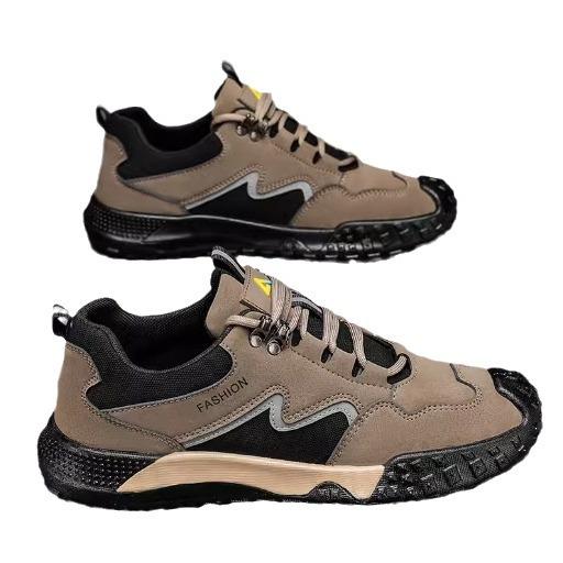Shoes Men's 2024 New Summer Breathable Mesh Sneakers Men's Forrest Gump Dad Shoes Platform Work Labor Insurance Shoes