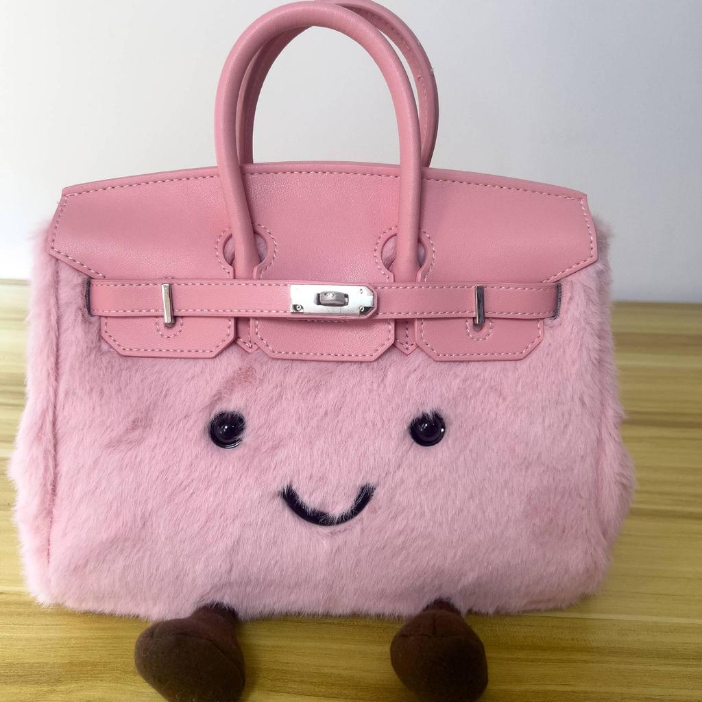 Jllycat Cute Fluffy Platinum Doll Crossbody Elf Handbag