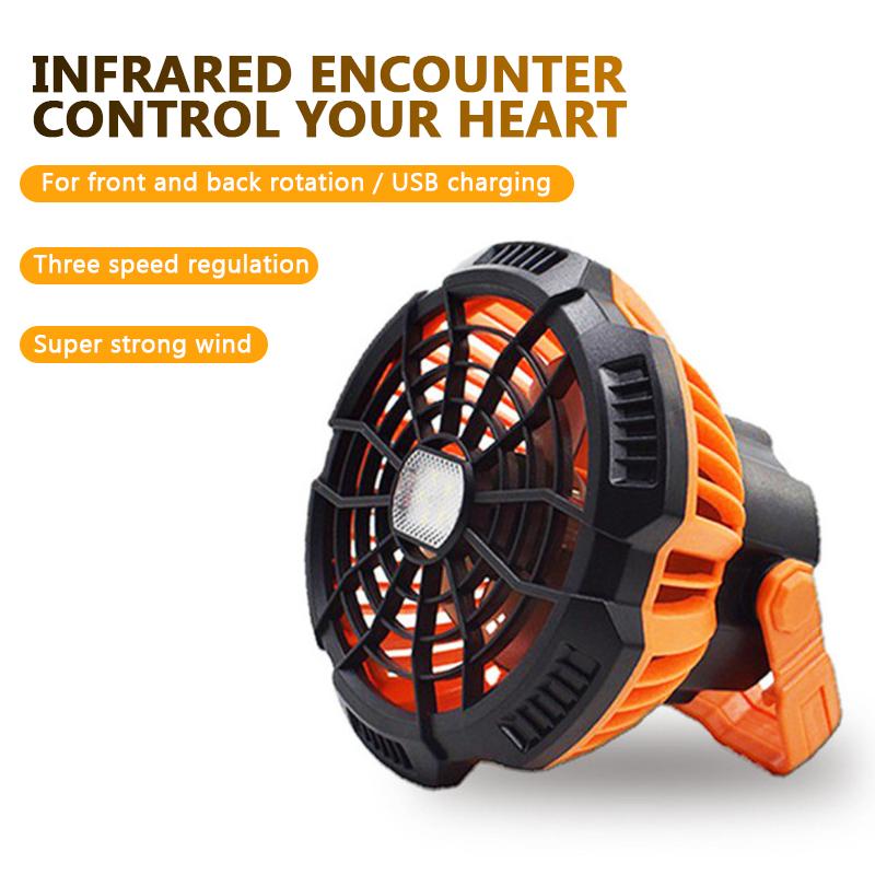 Camping Light Lantern With Fan Rechargeable Camping Flashlight LED Tent Lamp for Outdoor