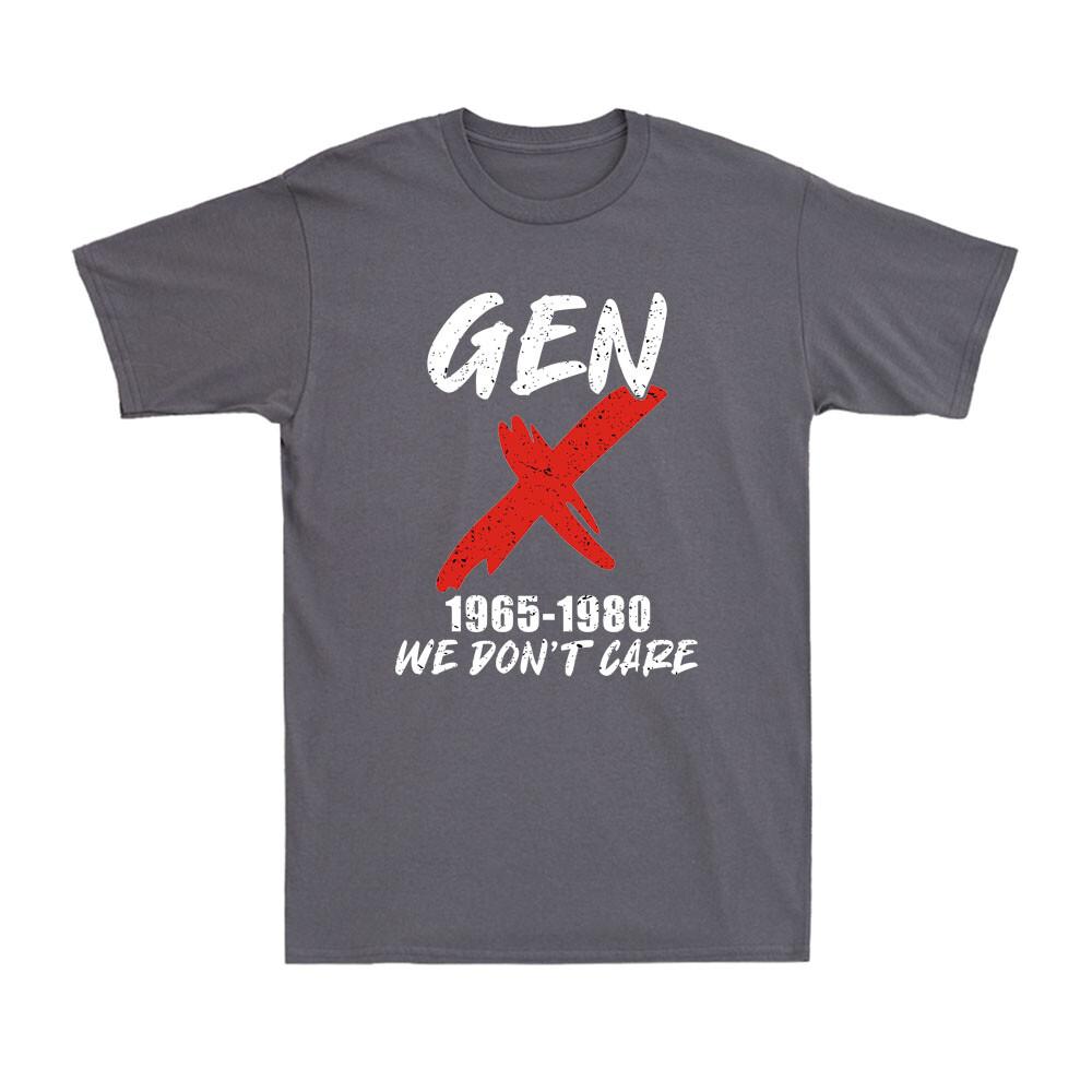 Поколение X Gen X 19651980 Нам Плевать Смешная Саркастичная Винтажная Унисекс Футболка
