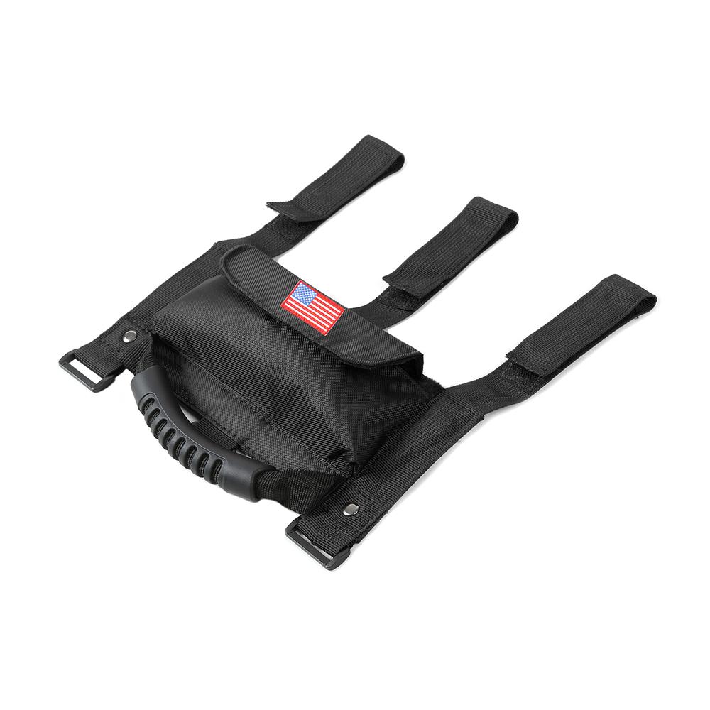 Roll Bar Grab Handle Storage Bag for Jeep Wrangler CJ YJ TJ JK JL & Gladiator JT Car Accessories, 1Pcs 