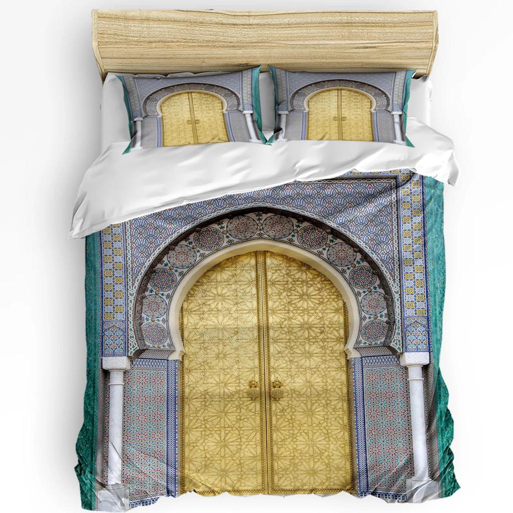 Moroccan Tiles Colorful Arabesque 3pcs Bedding Set For Bedroom Double Bed Home Textile Duvet Cover Quilt Cover Pillowcase