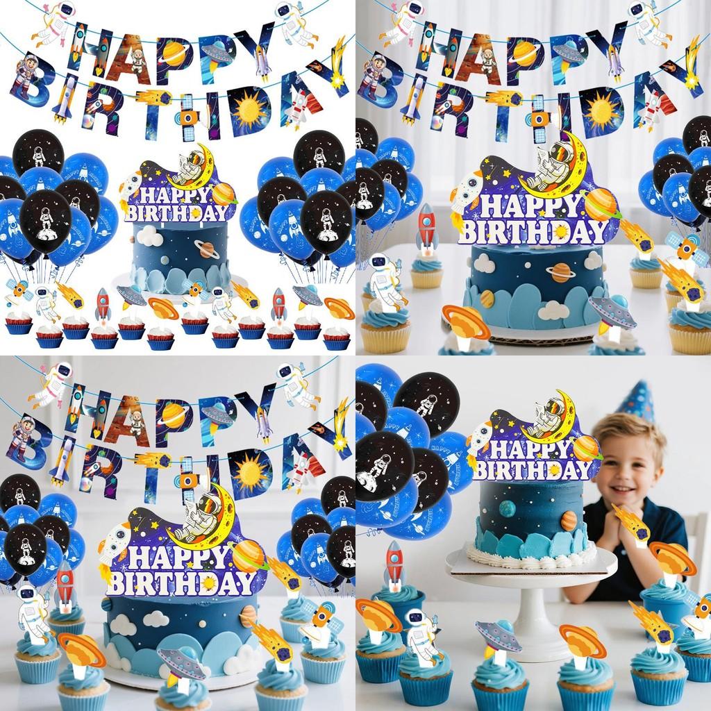 Cake Explorer Space Decorations Rocket Inserts Celebration Event Party Supplies
