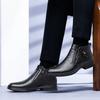 Зимние хлопковые ботинки, мужские высокие берцы, деловые костюмы, кожаная обувь с узором, мужские короткие кожаные ботинки martin, роскошная толстая подошва