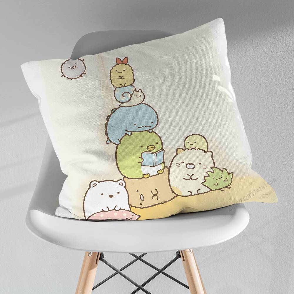 Cute Art SSumikko GGurashi Pillow Case For 30x30cm45x45cm55x55cm For Home Bedroom Decoration And Protector