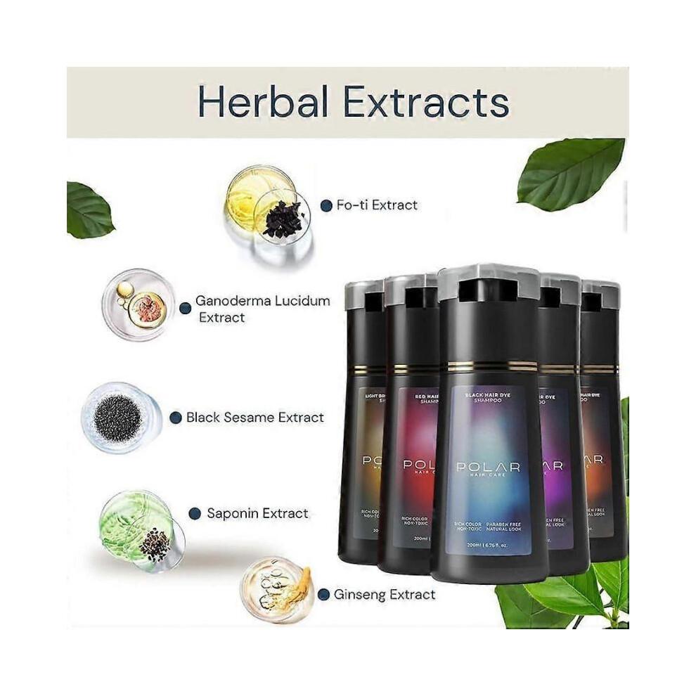 Hair Dye Shampoo,Polar Hair Dye Shampoo, Polar Haircare Instant Dye Shampoo, Natural Hair Color Shampoo