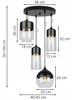 HANGING CEILING LAMP, GLASS PLAFON, LED LAMP