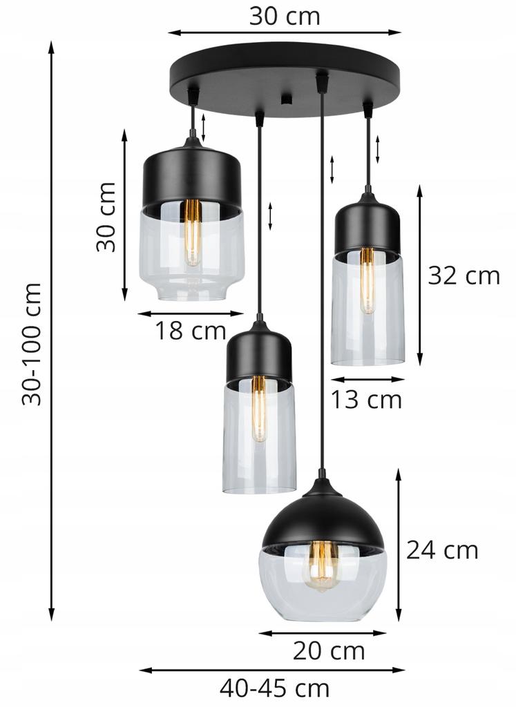 HANGING CEILING LAMP, GLASS PLAFON, LED LAMP