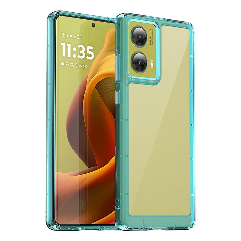 Transparent Colorful TPU Armor Case for Motorola Moto G85 G04 G04S G24 Power G34 G54 G84 E14 Protective Shockproof Business Clear Cover