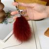 1 шт., очаровательный автомобильный брелок для ключей, сумка, подвеска, брелок с помпоном, брелок с хвостом, длинный лисьий мех, мягкий женский