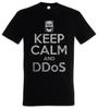 Keep Calm And Ddos T-Shirt Mr. Fun Computer Scientist Robot Fsociety Hacker