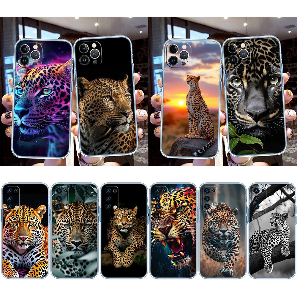 UP2 Animal Leopard Transparent Phone Case for Motorola Moto Edge 20 30 40 50 S30 Fusion Ultra Pro Neo Lite + G200 G23