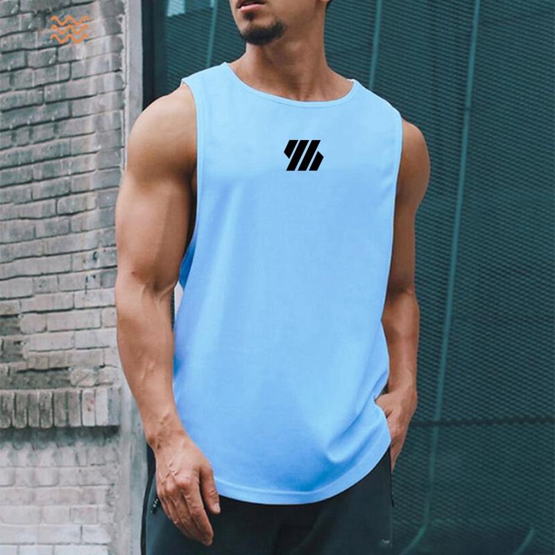 2023 Newest Summer Gym Vest High Quality Mesh Shirt Sleeveless T-shirts Men Tank Tops Running Fitness Sports Vest Men Clothing