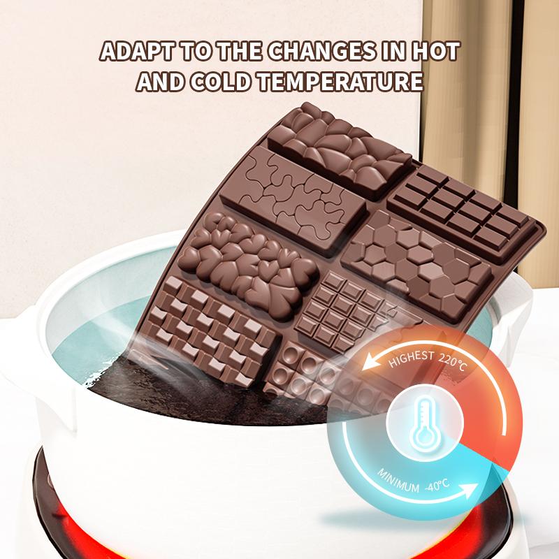 Форма для шоколадных батончиков Dubai Chocolate Bar для наполнения фисташками Маленькие формы для конфет Силиконовые рождественские формы для шоколада с начинкой Толстые