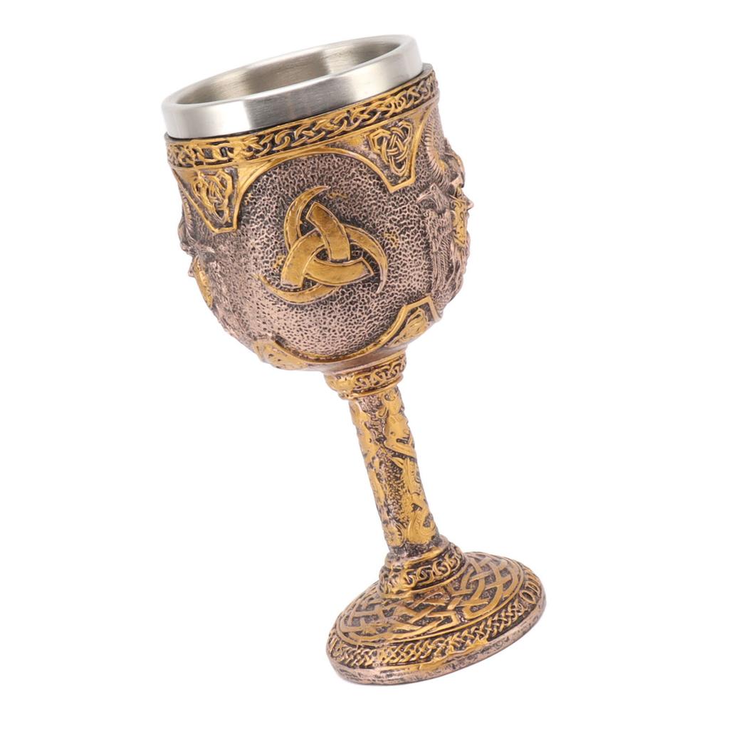 Кубок Nordic Viking из ретро-смолы, нержавеющая сталь, пивная кружка для коктейлей, виски, красного вина