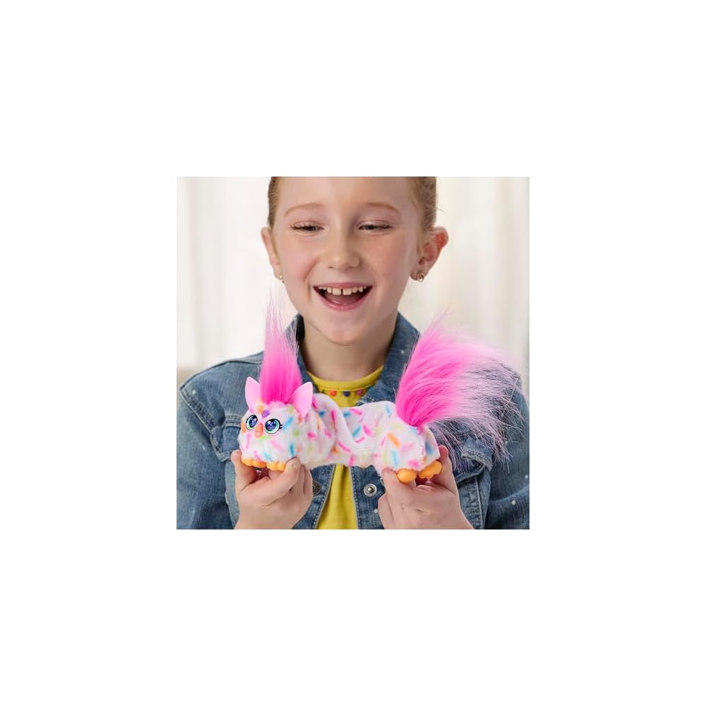 Hasbro Furby DJ Furbling Клубничный Капкейк Мини-Друг Звуковая и Музыкальная Плюшевая Игрушка для Детей от 6 лет Белый и Розовый