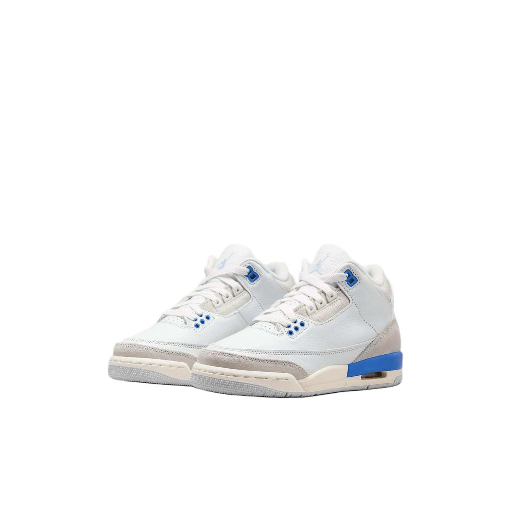Кроссовки Air Jordan 3 Retro GS Lucky Shorts Kids Sneakers White Summit-White Hydrogen-Blue DM0967-101