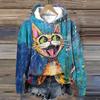 Autumn Women's Hoodie 3d Animals Long Sleeve Female Clothing Hip Hop Fashions Street Style Funny Dog Pattern Hooded Sweatshirt
