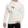 Men's Casual And Trendy Long-sleeved Neck, Detachable Men's Warm And Slimming Pullover, Knitted Sweater