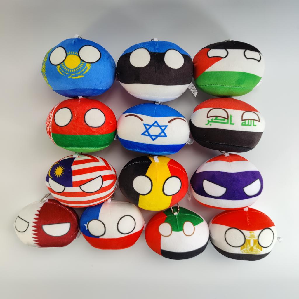 10cm Polandball Mini Plush Toy Kazakhstan Israel Palestine Iraq Egypt Countryball Anime Peripheral Gifts