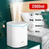 2000ML USB Air Humidifier Double Spray Port Essential Oil Aromatherapy Humificador Cool Mist Maker Fogger Purify for Home Office