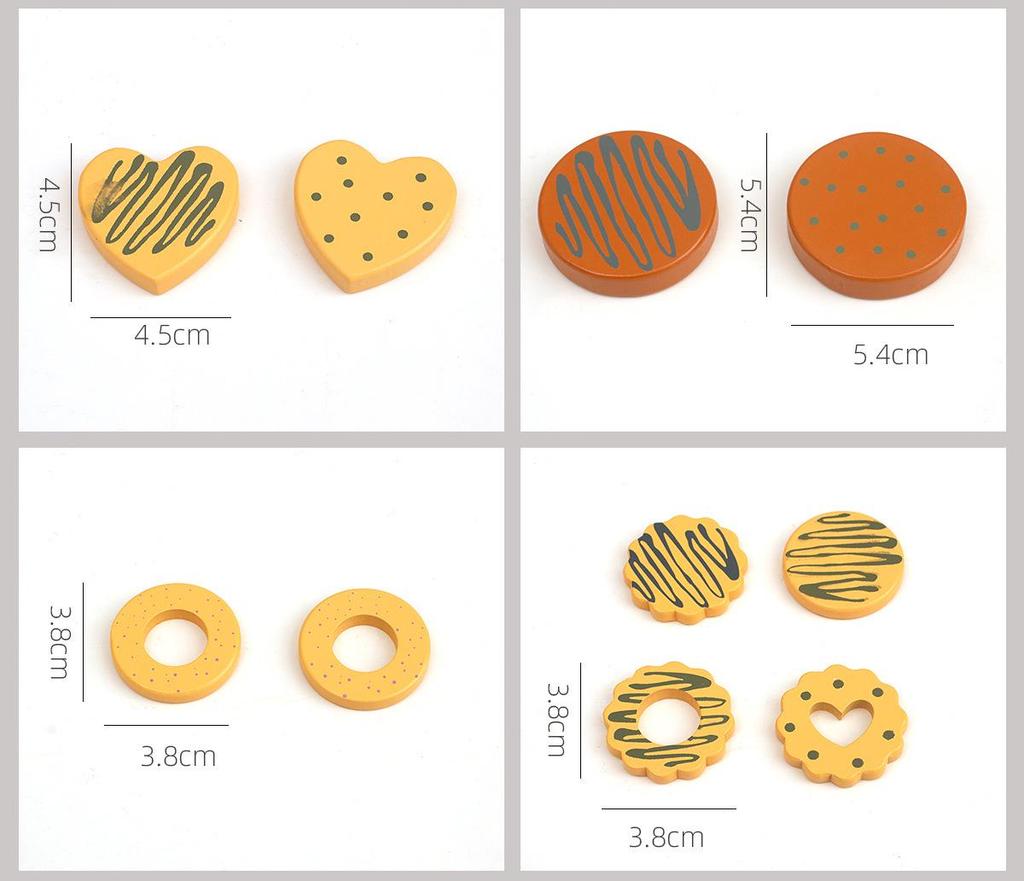 Kids' Coffee & Cookie Playset: Wooden Educational Toy for Parent-Child Interaction with Simulation Milk, Biscuits & Donuts