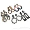 JMXD-Acetate Geometric Y2K Chunky Earrings for Women Korean Style Chic Minimalist Versatile Exaggerated Statement Stud and Clip-on Earrings