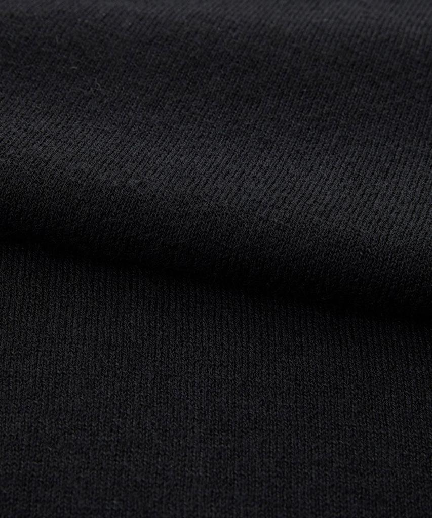 STCO [Black Label] Washable Round Wool Blend Knit Black (Basic Fit)_Sktuz01Nsb
